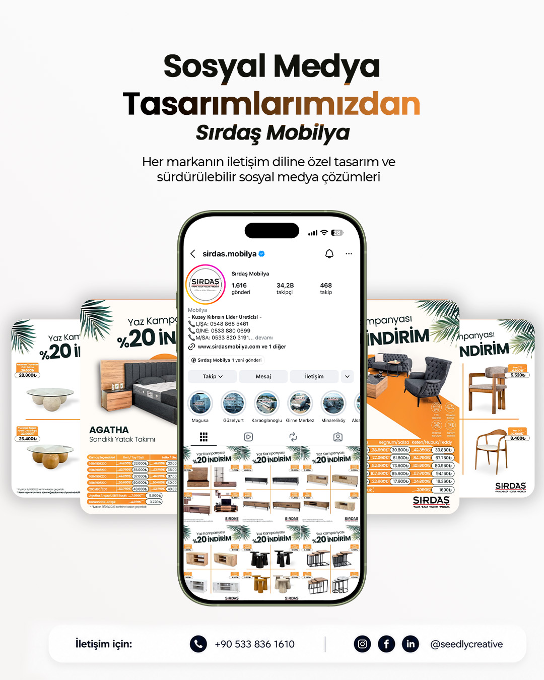 Sırdaş Mobilya için Sosyal Medya İçerik tasarımı
